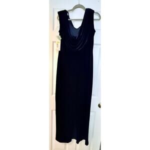Alex Evenings Women's Cowl Neck Drape Front & Back Gown. Size 14. NWT